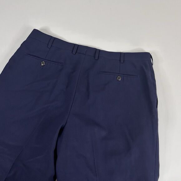 Suitsupply 44L Havana Flap Traveller Suit 36x32 100% Wool Blue Two Button Vented - Picture 12 of 13